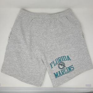 Vintage Florida Marlins Sweat Shorts 90s USA Large